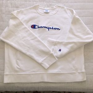 Champion white sweatshirt! Size Youth XL or Women’s S.